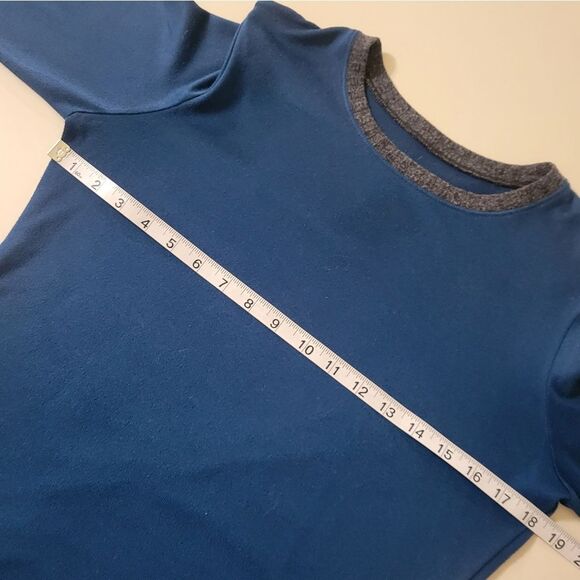 Cuddl Duds Women's Teal Long Sleeve Crewneck Pullover Top - Picture 4 of 11